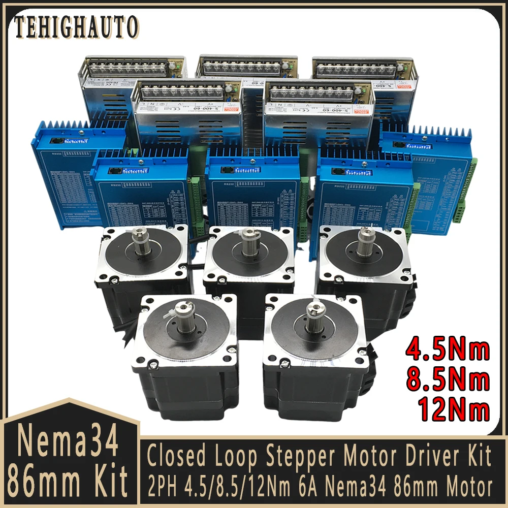 Hybrid Servo Driver Nema 34 8.5Nm - Nema34 86 mm Schrittmotorsatz mit geschlossenem